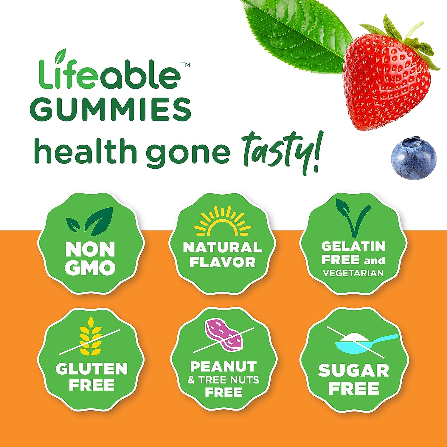 Lifeable Sugar Free Prebiotics Fiber for Kids - 4g - Great Tasting Natural Flavored Gummy Supplement - Keto Friendly - Gluten Free, Vegetarian, GMO Free - for Gut and Digestive Health - 90 Gummies : Health & Household