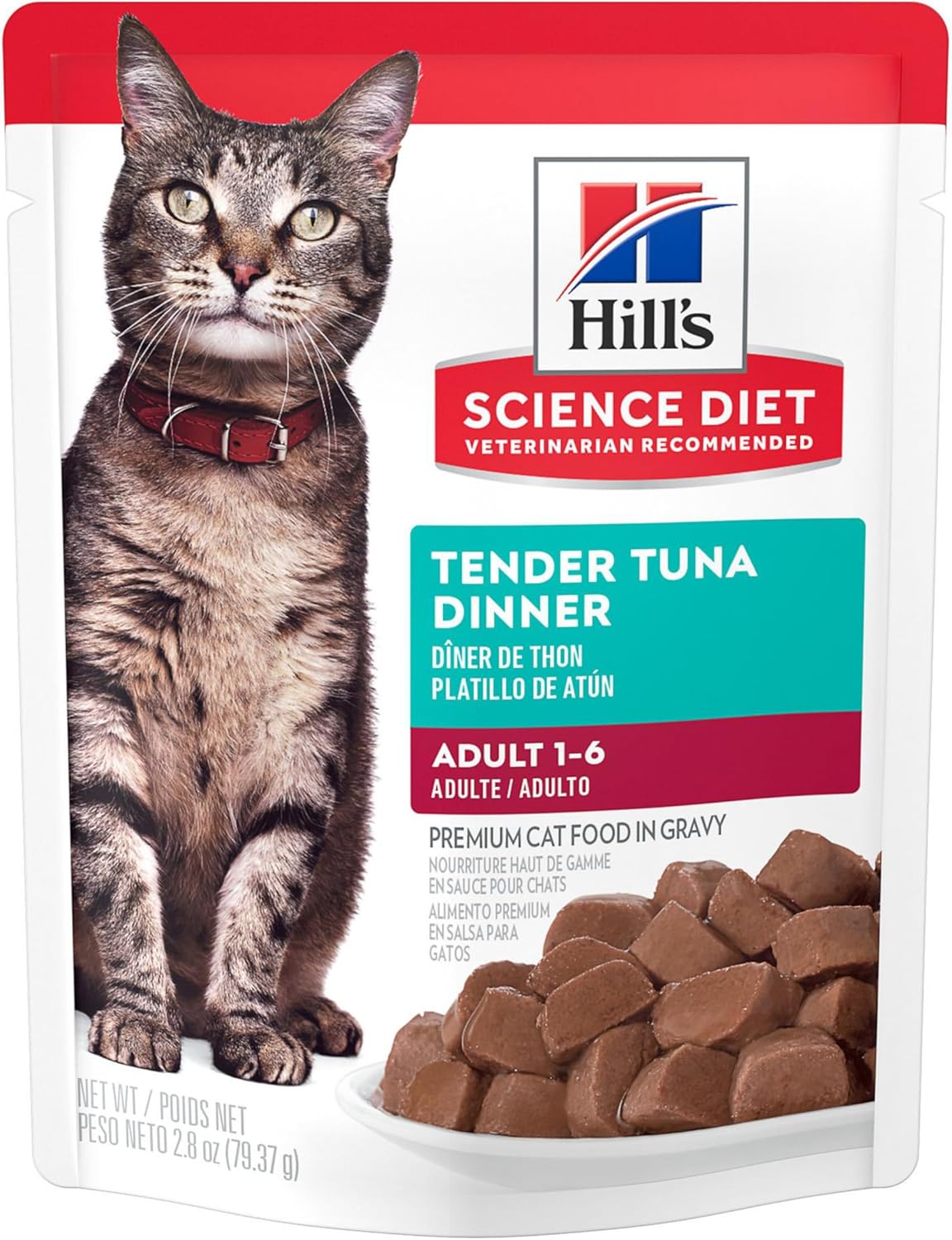 Hill'S Science Diet Adult 1-6, Adult 1-6 Premium Nutrition, Wet Cat Food, Tuna Stew, 2.8 Oz Pouch, Case Of 24