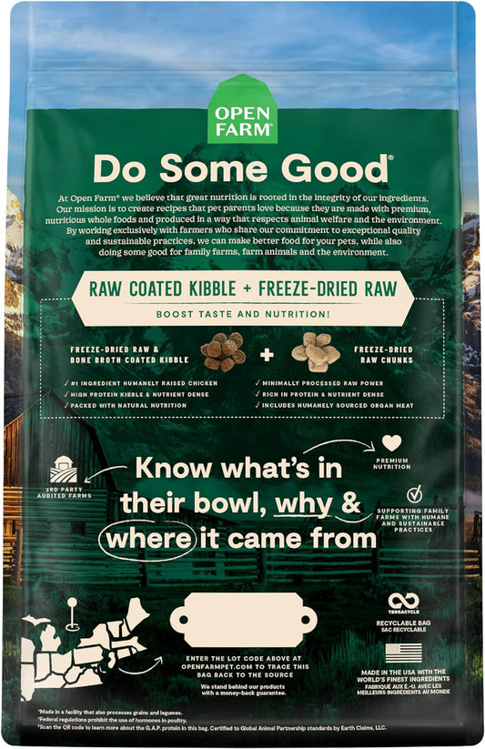 Open Farm Rawmix Grain-Free Prairie Recipe For Dogs, Includes Kibble, Bone Broth, And Freeze Dried Raw, Inspired By The Wild, Humanely Raised Protein And Non-Gmo Fruits And Veggies, 3.5 Lb