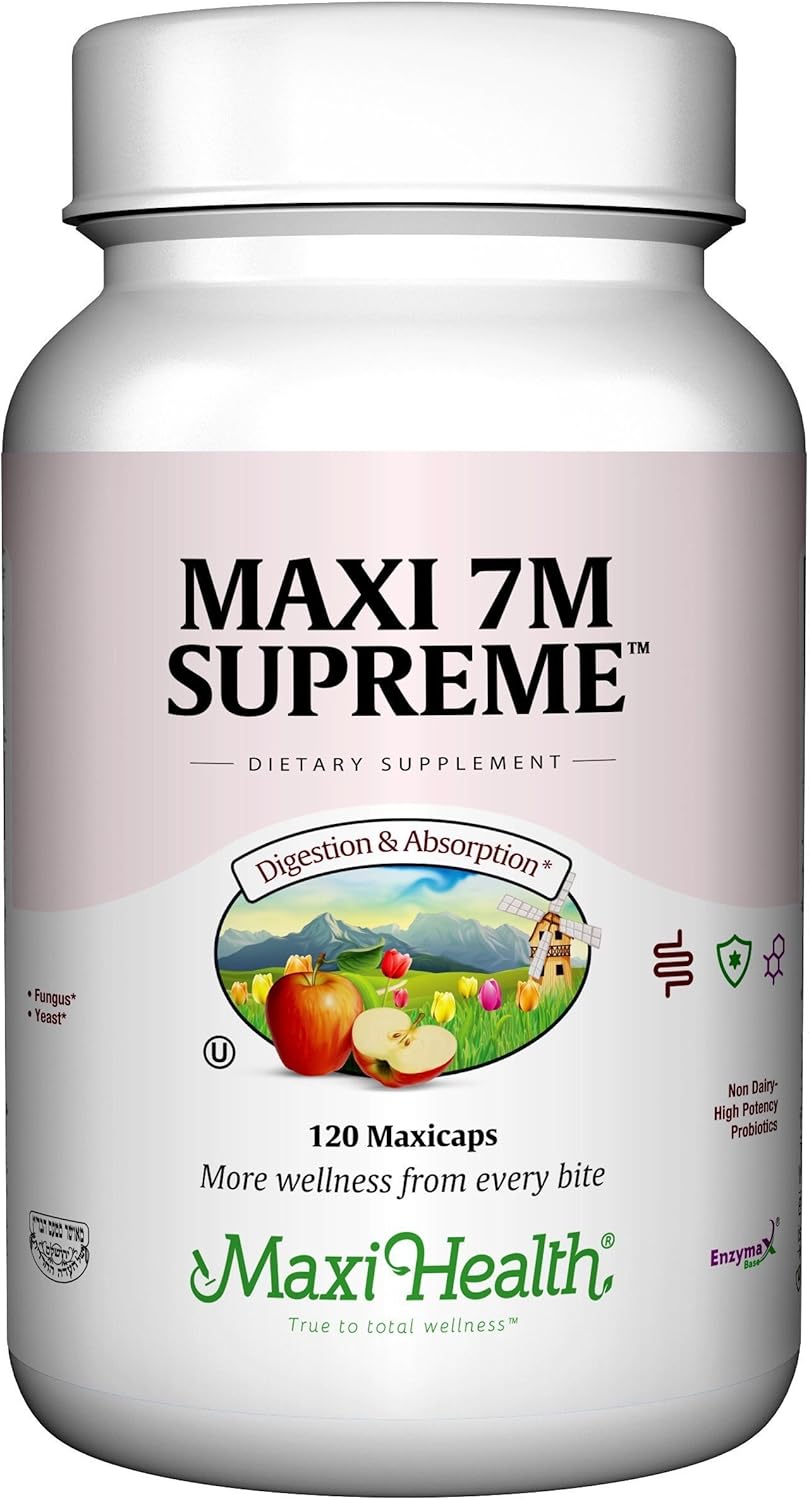 Maxi-Health 7M Supreme High Potency Probiotic Acidophilus Formula, 60 Count : Health & Household