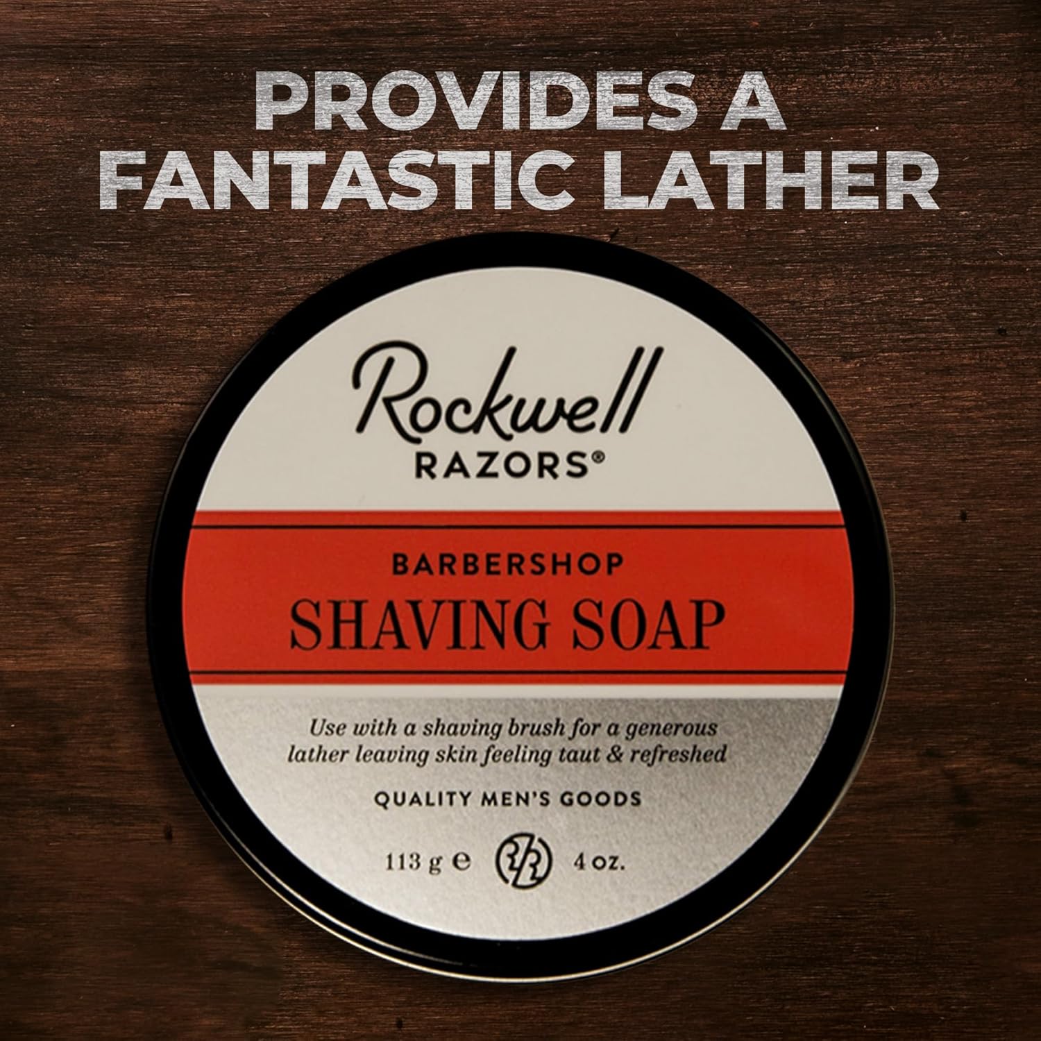 Rockwell Babershop Shaving Soap | Formulated With Shea Butter, Coconut Oil & Wheat Protein For Smooth & Soothing Wet Shave | Ideal For Sensitive Skin & Thick Beards : Beauty & Personal Care