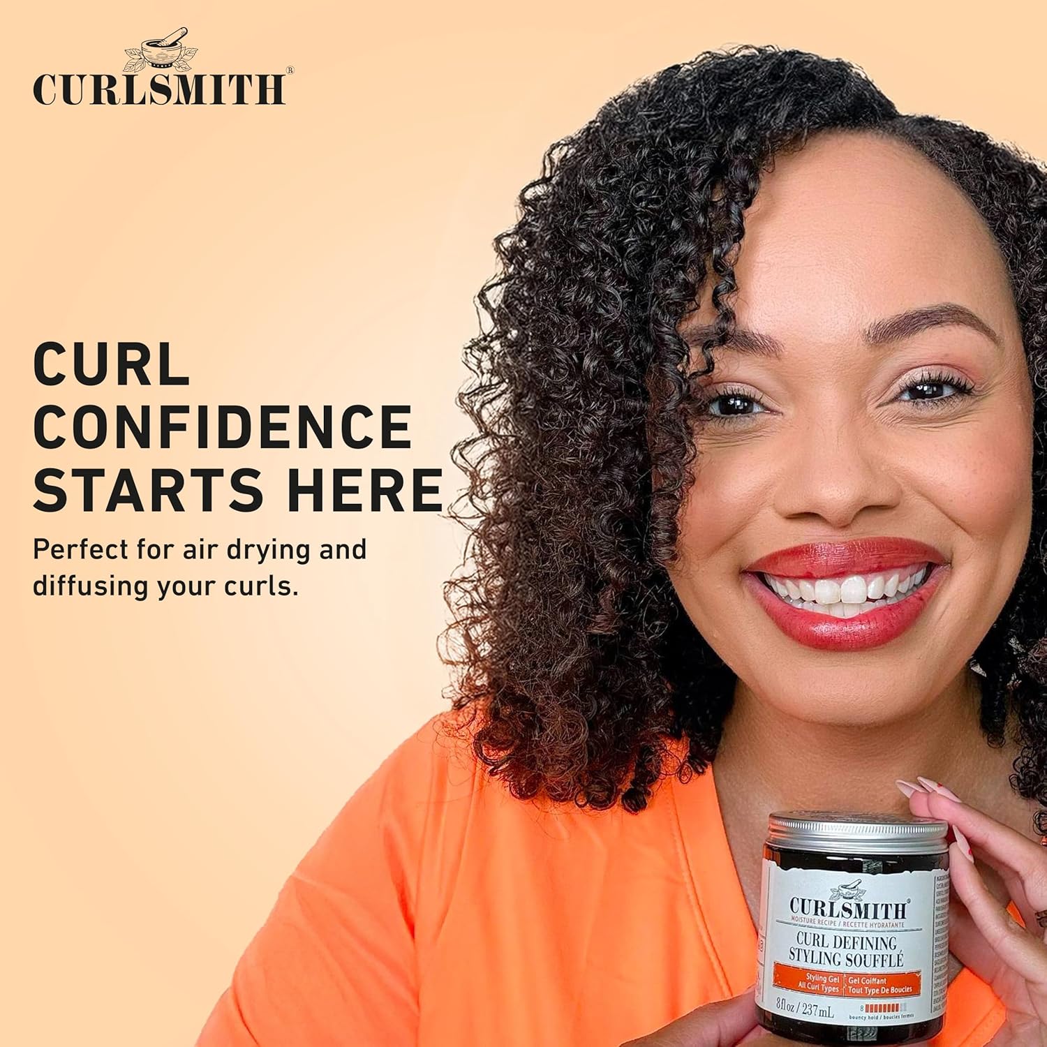 Curlsmith Curl Defining Styling Soufflé - Vegan Medium Hold Styling Gel For Wavy, Curly And Kinky Hair (237Ml)