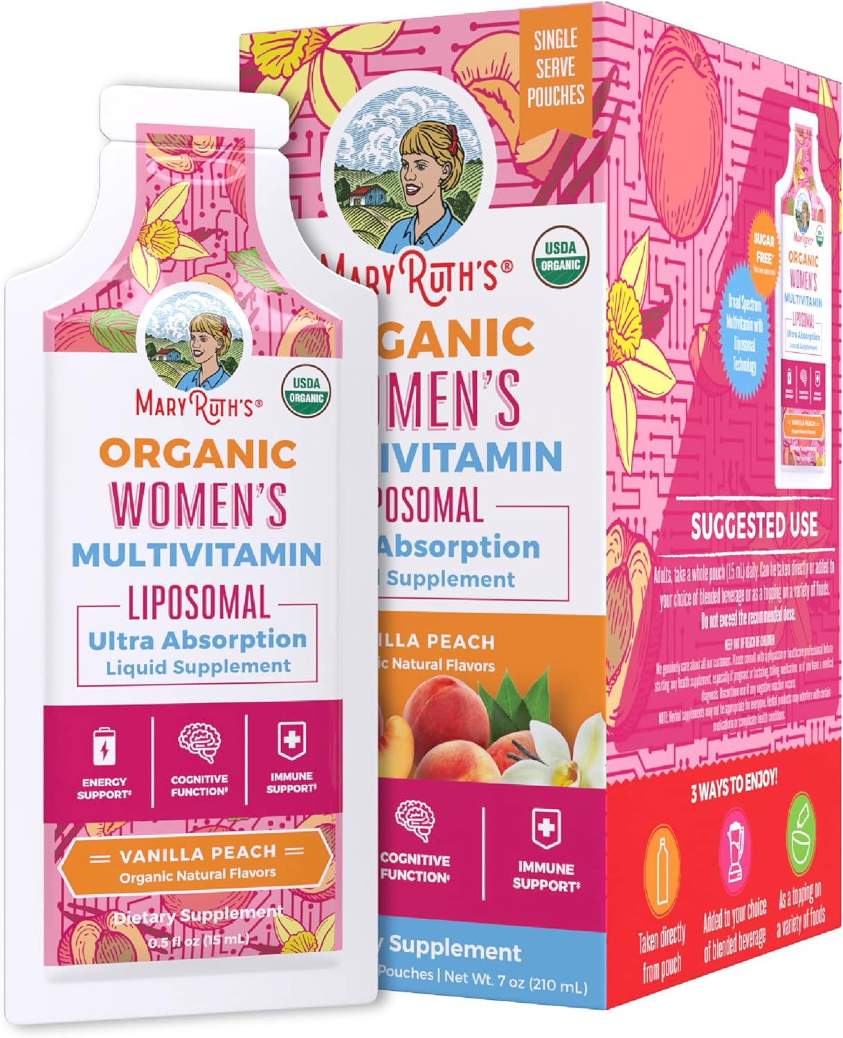 Maryruth Organics | Multivitamin For Women | Sugar-Free Womens Multivitamin Liposomal