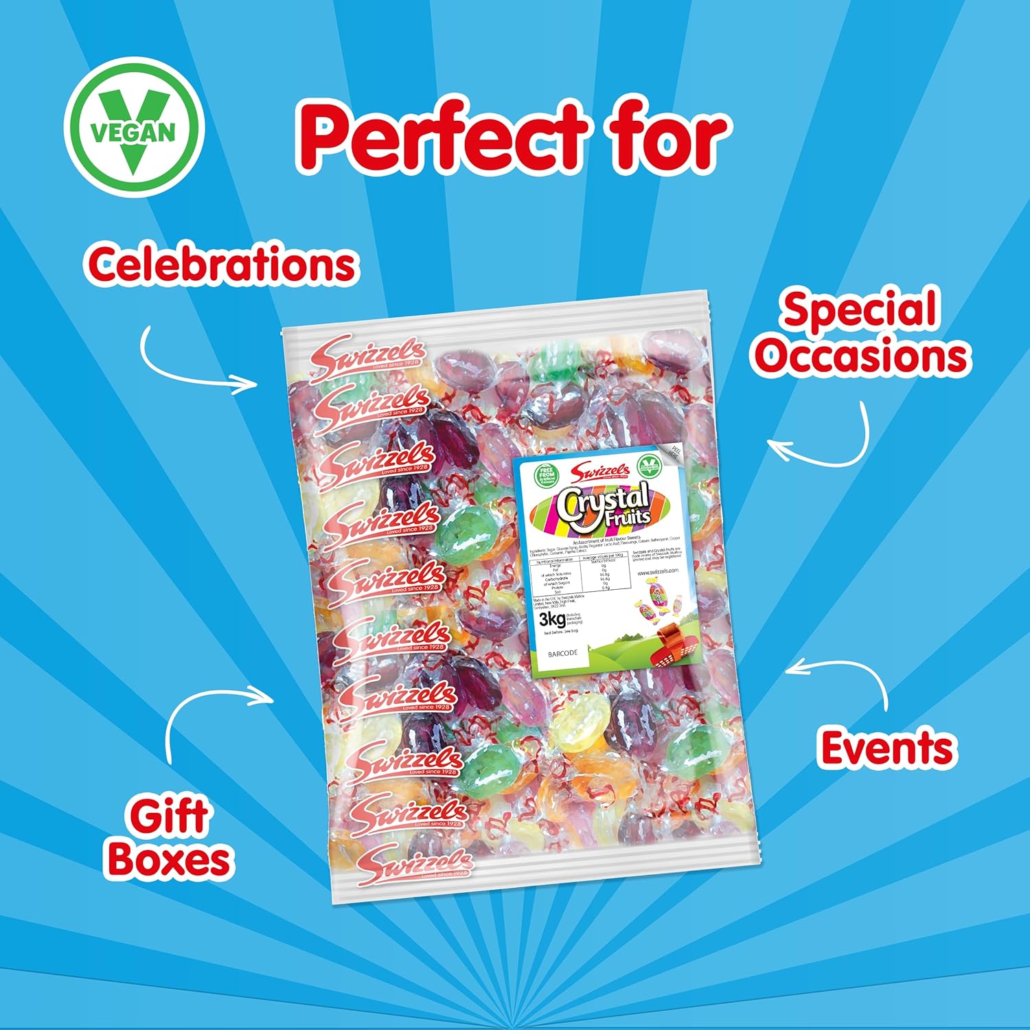 Swizzels Crystal Fruits Flavour Sweets Bag 3 kg : Amazon.co.uk: Grocery
