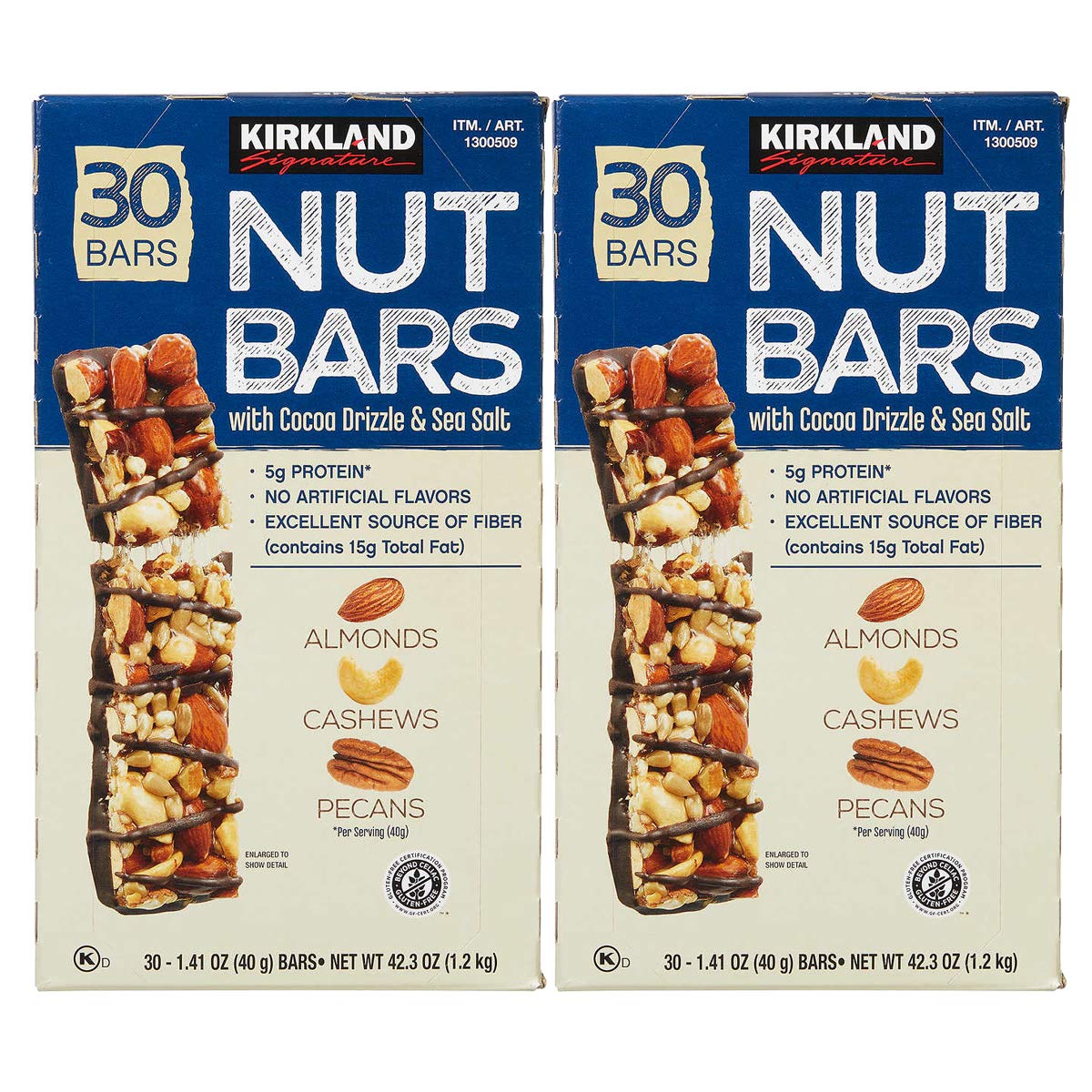 Kirkland Signature Nut Bars, 1.41 oz, 30 ct X 2 Pack ( 60 Total )