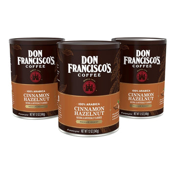 Don Francisco's Cinnamon Hazelnut Flavored Ground Coffee (3 x 12 oz Cans)