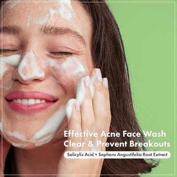 Acne Deep Cleansing Foam, Formulated With Salicylic Acid For Acne Prone Skin, Daily Acne Face Wash For Removing Sebum And Dead Cells, Korean Skin Care, 100Ml, 3.38 Fl. Oz