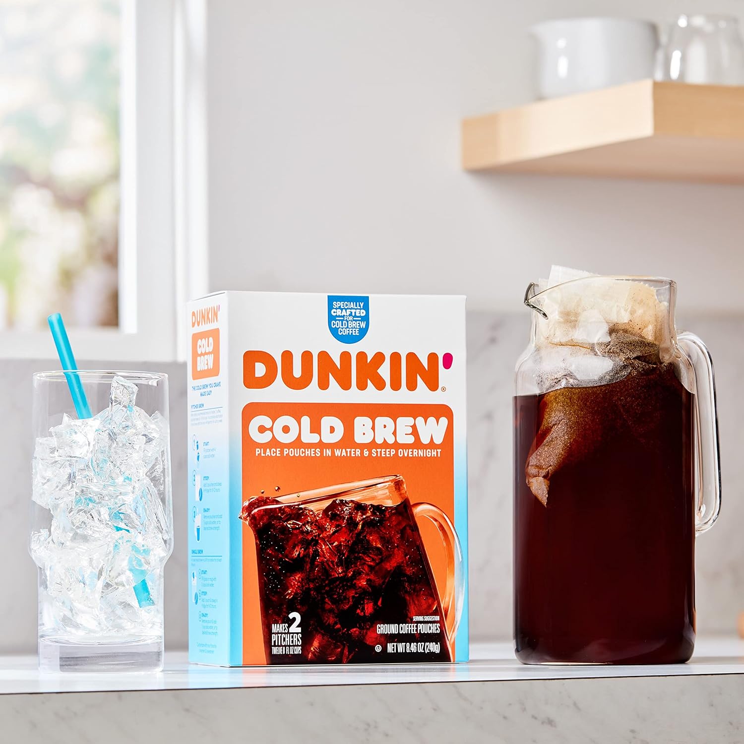 Dunkin' Cold Brew Ground Coffee Packs, 8.46 Ounce : Grocery & Gourmet Food