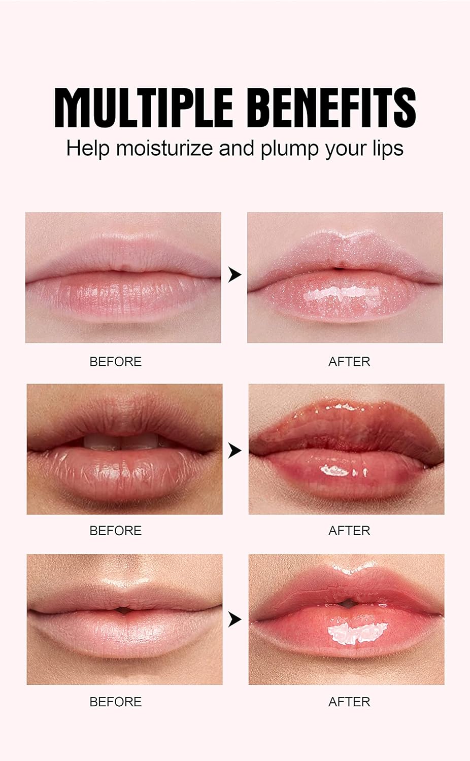 Plumping Lip Oil With Chili Extract - Fuller Lips Instantly! Ultra-Hydrating & Nourishing, Glossy Finish Lip Glow Oil, Lip Plumping Booster Plump, Smooth, And Define Your Lips Naturally (01 Pink) : Beauty & Personal Care