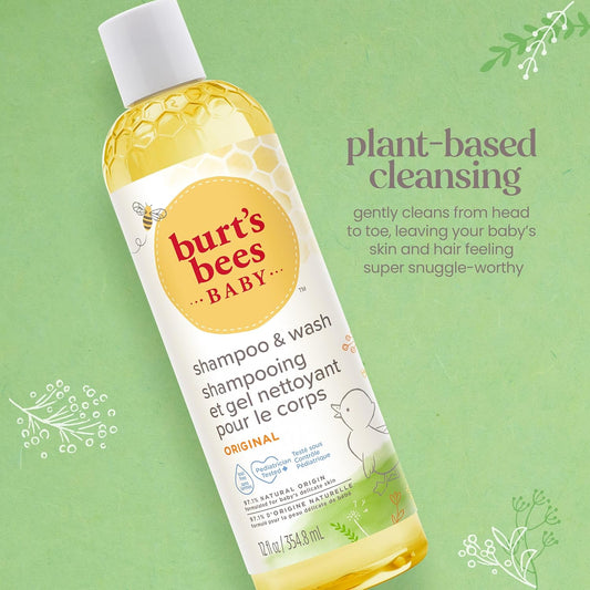 Burt'S Bees Baby Calming Shampoo And Wash With Lavender, Tear-Free, 12 Fluid Ounces