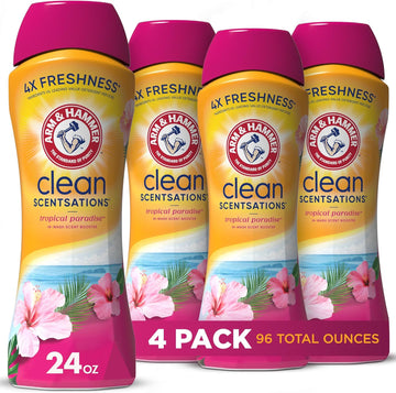 Arm & Hammer In-Wash Scent Booster, Tropical Paradise, 24 Oz, Pack Of 4