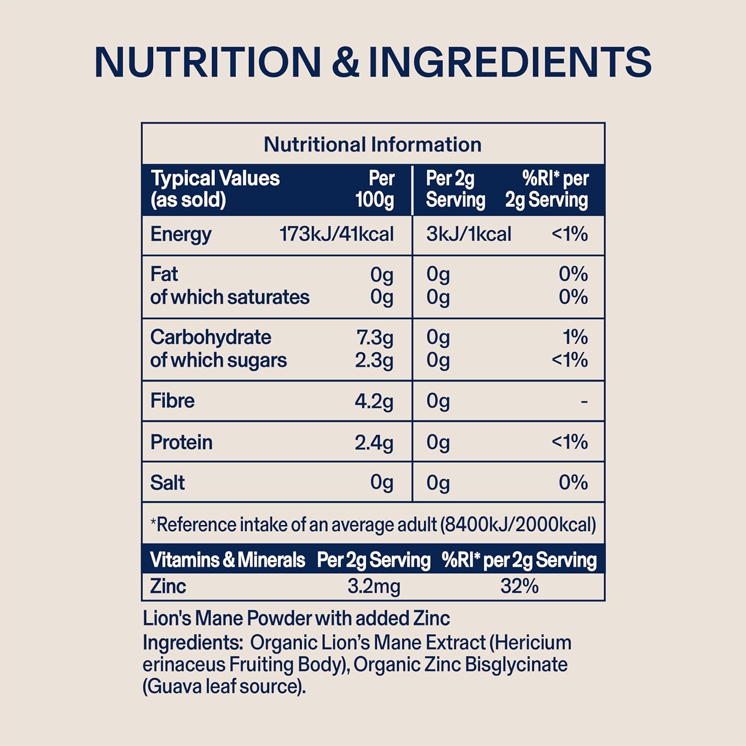 DIRTEA Lion's Mane Mushroom Powder with Zinc - Organic, Vegan & Non-GMO - Focus, Memory, Digestion & Immunity - High Strength Lion's Mane Supplement - 2,000mg per Serving - 60g – 30 Servings : Amazon.co.uk: Health & Personal Care