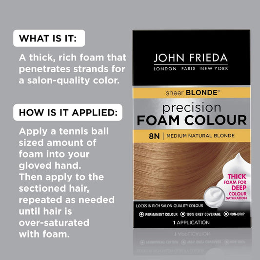 John Frieda Precision Foam Colour, Medium Natural Blonde 8N