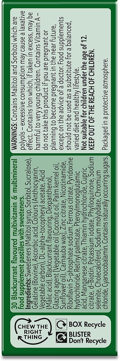 Bassetts Vitamins Man Multivitamins & Multiminerals Blackcurrant Flavour 30 Gummy Pastilles : Amazon.co.uk: Health & Personal Care