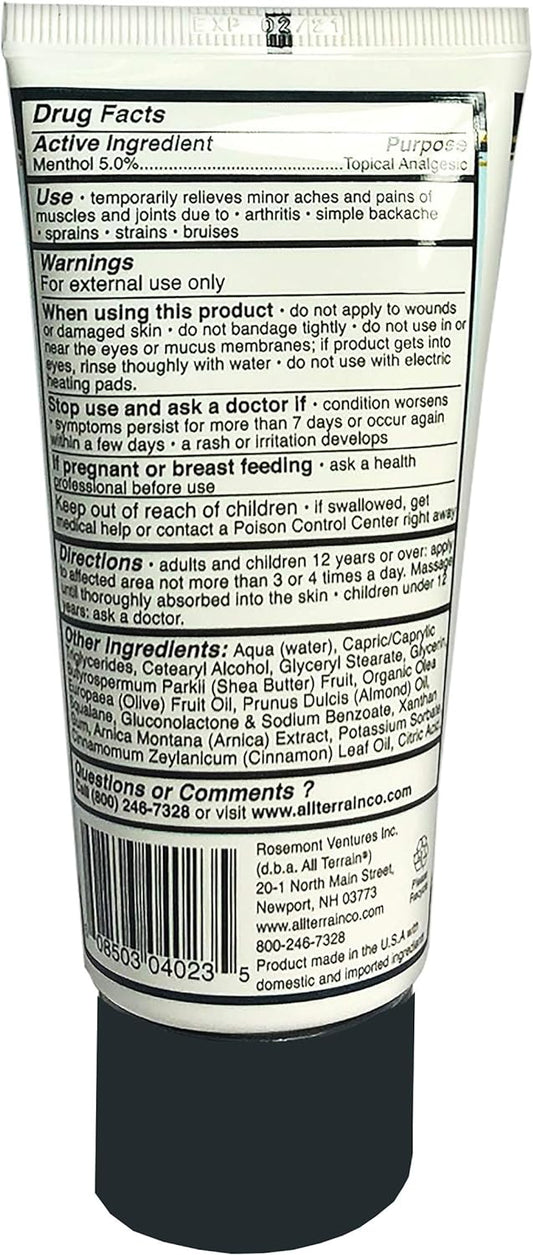 All Terrain Recovery Rub Soothing Massage Cream 3oz, Natural Relief for Muscle Aches and Pains