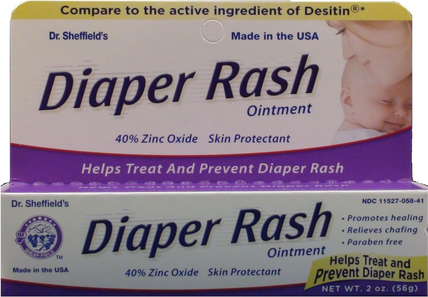 Diaper Rash Ointment to Prevent and Treat Diaper Rash Generic for Desitin Maximum Strength 40% Zinc Oxide 2 oz. per Tube Pack of 12 : Baby