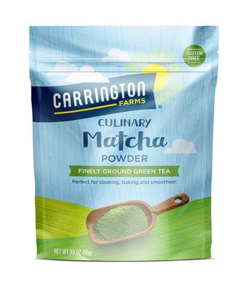 Carrington Farms – Organic Matcha Powder - Finely Milled Green Tea Leaves - Bold And Rich Flavor - Energy Booster - Low Calorie 3.5 Ounce Bag - Package May Vary