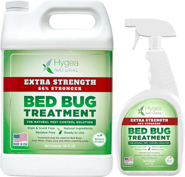 Extra Strength Bed Bug And Mite Spray Kit - Treatment Value Combo Pack; 24 Oz Spray And 128 Oz Refill W/ 6+ Full Refills - Non Toxic, Odorless, Safe For Children And Pets