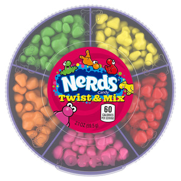 Nerds Twist & Mix Candy, Assorted Fruit Flavors, 2.1 Ounce Container (Pack Of 6)