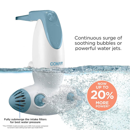 Conair Jet Hydro Spa - Portable Bath Spa With Dual Hydro Jets For Tub - Bath Spa Jet For Tub Creates Soothing Bubbles And/Or Massage - Spa Bath For At Home Use