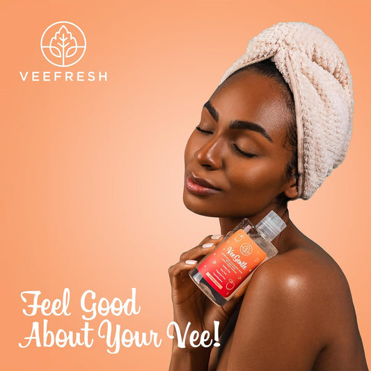 Veefresh - Veegentle Ph Balanced Feminine Wash With Apple Cider Vinegar - Gentle, Soothing Vaginal Wash Cleanser, 250Ml Intimate Soap For Women - Hypoallergenic Feminine Hygiene Wash For Odor Control