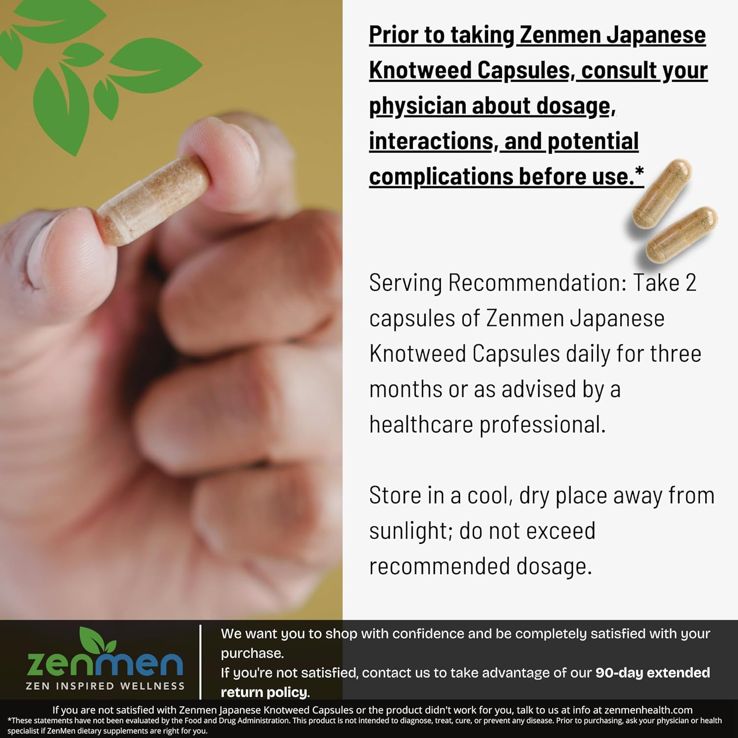 Premium Usda Organic Japanese Knotweed (You Ji Hu Zhang) - 3Rd Party Tested - 60 Capsules, Made In Usa, Gmp Certified - Source Of Resveratrol, Supports Immune System, Tick Wellness And Cardiovascular : Health & Household