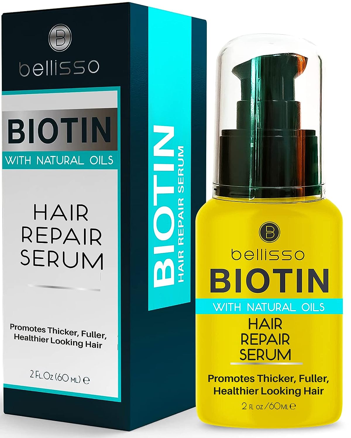 Biotin Hair Thickening Serum for Men and Women - Intense Strengthening Treatment Product with Natural Botanical Oil Blend to Help Boost Thin Hair - Repair Thinning Hair, Increase Volume and Shine