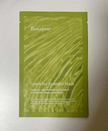 Bonajour Vegan Green Tea Facial Moisturizing Sheet Mask (10Sheet) -