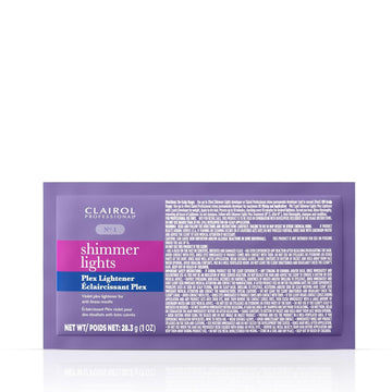 Clairol Professional Shimmer Lights Violet Plex Lightener No1 And Strengthening Plex Treatment No2 For Cool Blonde Hair Lightening Results With Less Breakage* And Shiny, Anti-Brass Results