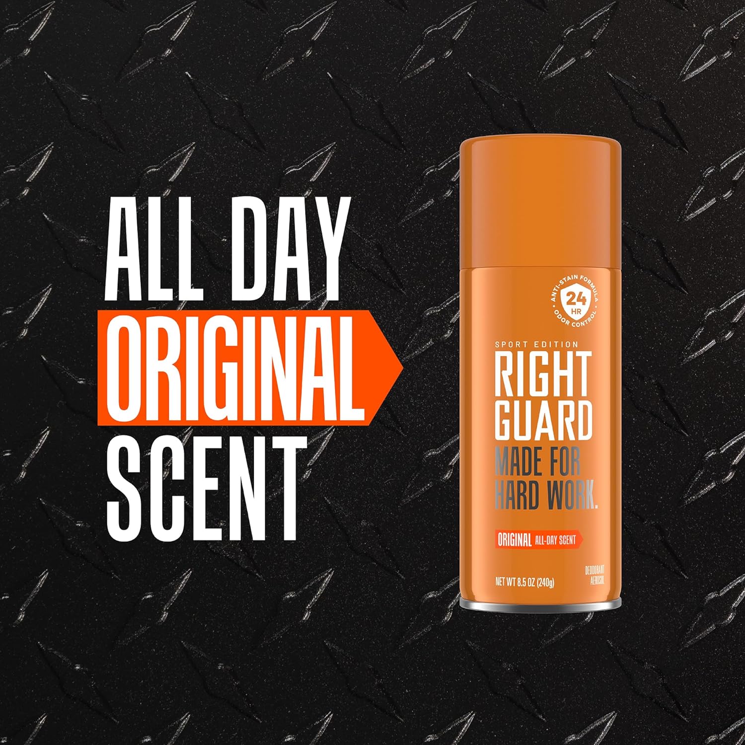 Right Guard Sport Deodorant Spray | Anti-Stain Spray Deodorant For Men | Aluminum Free | 24-Hour Odor Control | Original Scent, 8.5 oz. (3 count) : Beauty & Personal Care