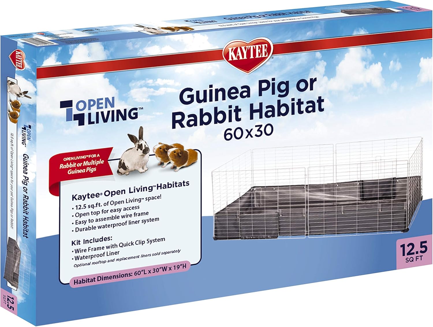 Kaytee Open Living Pet Guinea Pig Or Rabbit Habitat, 60" X 30"