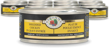 Fromm Four-Star Nutritionals Shredded Chicken In Gravy Entrée - Premium Wet Cat Food - Chicken Recipe - Case Of (12) 5.5 Oz Cans