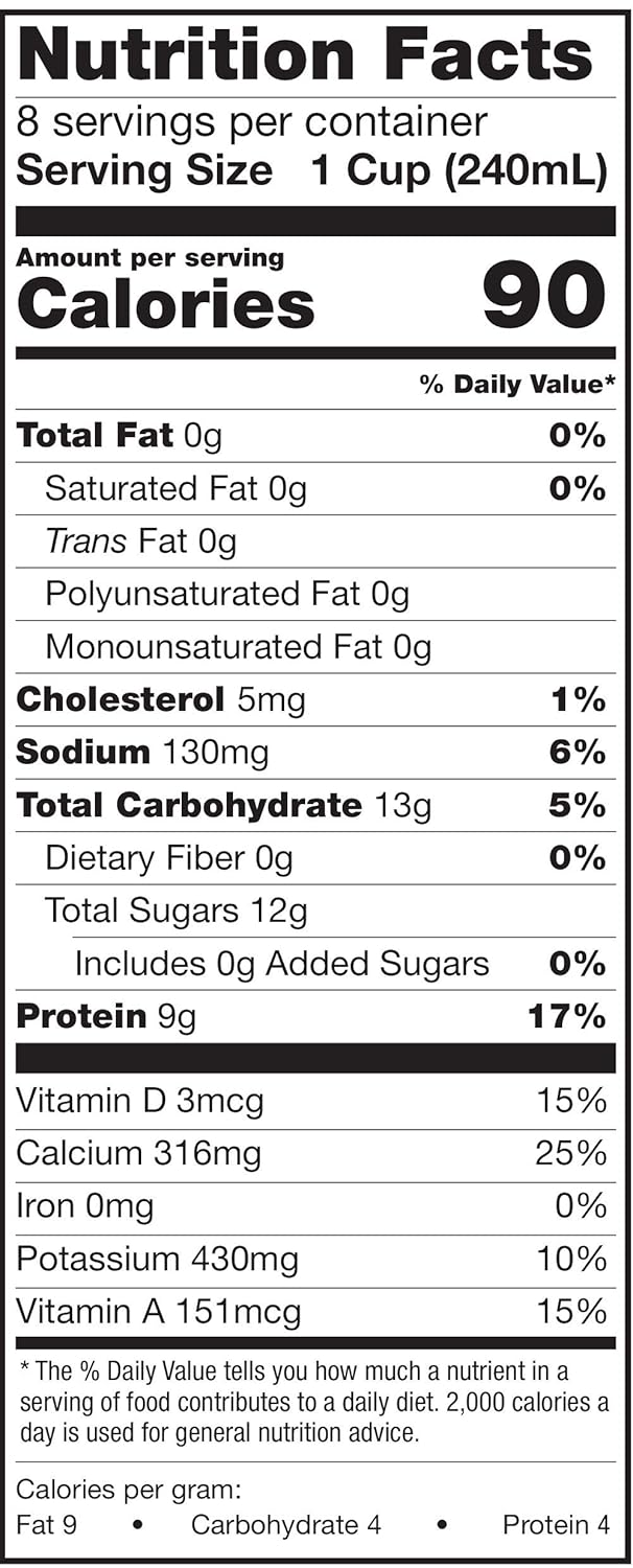 Amazon Brand, Happy Belly Fat Free Milk Lactose Free Ultra Pasteurized, Kosher, Half Gallon, 64 Fl Oz : Grocery & Gourmet Food