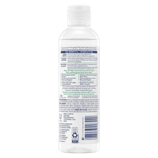 St.Ives Solutions 3-In-1 Face Toner For Combination To Oily And Acne Prone Skin Clear Skin Made With 100 Percent Natural Tea Tree Extract, Vitamin B3, Micellar Water Technology, And Witch Hazel 8.5 Oz