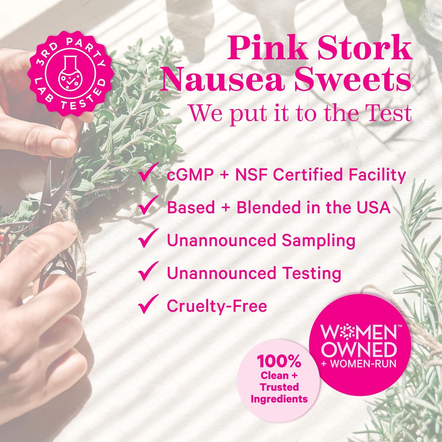 Pink Stork Organic Peppermint Sweets for Morning Sickness and Motion Sickness Support, Added Vitamin B6, 1st Trimester Pregnancy Must Haves - 30 Wrapped Peppermint Candies : Health & Household