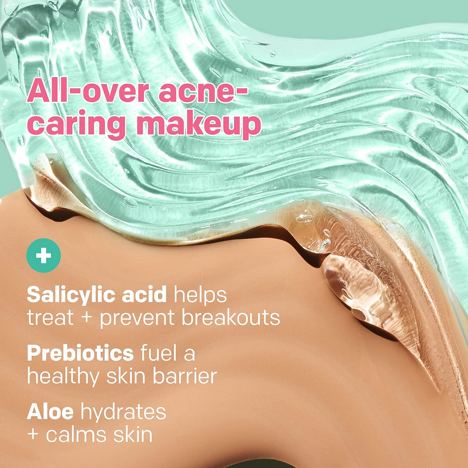 Almay Clear Complexion Acne Foundation Makeup With Salicylic Acid, Medium Coverage, Soft Matte Finish, Hypoallergenic, Cruelty- & Fragrance-Free, Dermatologist Tested, 730 Golden Caramel, 1 Fl Oz : Beauty & Personal Care