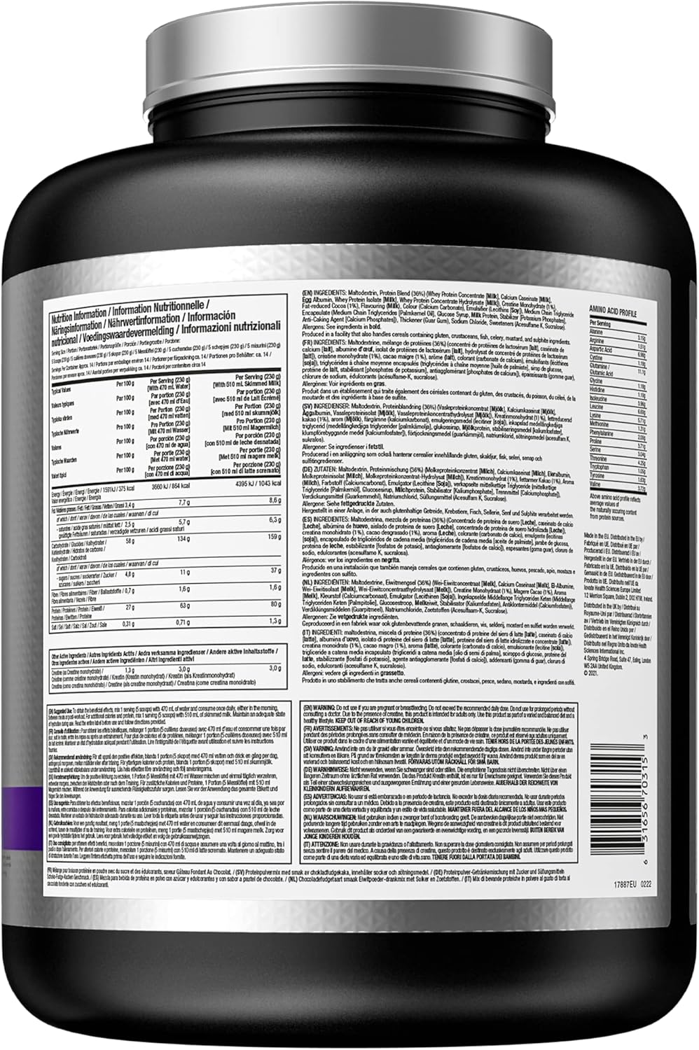 Mass Gainer Protein Powder | MuscleTech Mass-Tech Elite Mass Gainer | Whey Protein Powder + Muscle Builder | Weight Gainer | Protein Powder for Muscle Gain | Creatine Supplements | Chocolate, 7 lbs : Health & Household