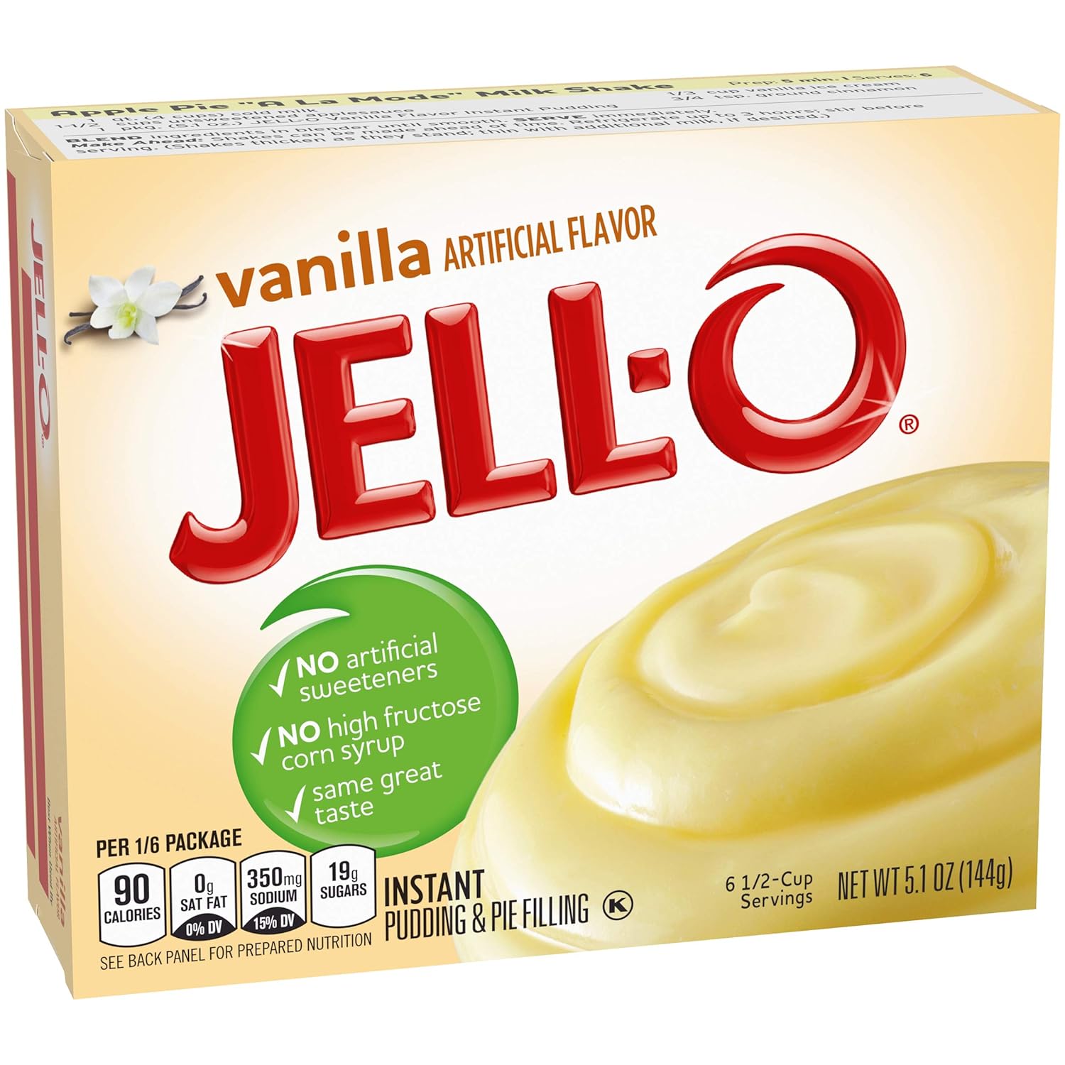 Jell-O Vanilla Instant Pudding & Pie Filling Mix (24 Ct Pack, 5.1 Oz Boxes)