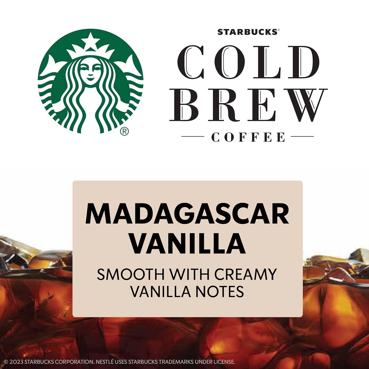 Starbucks Cold Brew Coffee Concentrate, Signature Black and Naturally Flavored Madagascar Vanilla, Multi-Serve, 2 Bottles (32 Fl Oz Each) : Grocery & Gourmet Food