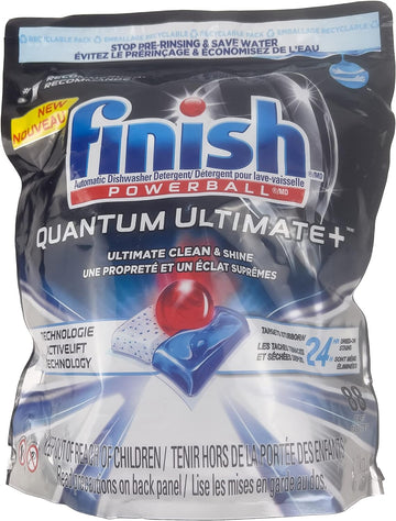 Finish Quantum Ultimate +, 88 count Dishwasher Detergent, Powerball Ultimate Clean & Shine, 88 Tabs