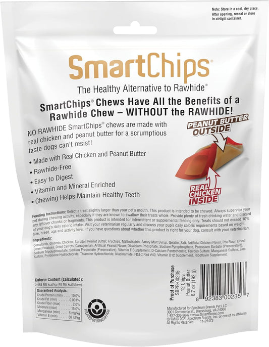 SmartBones SBPB-00235 SmartChips For Dogs, Rawhide-Free 12 Count, Peanut Butter , 6.7 Ounce (Pack of 1) : Pet Treat Bones : Pet Supplies
