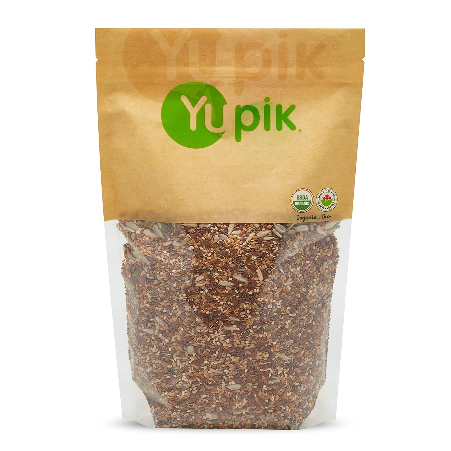 Yupik Organic Super 6 Seeds Mix, 2.2 Lb, Non-Gmo, Vegan