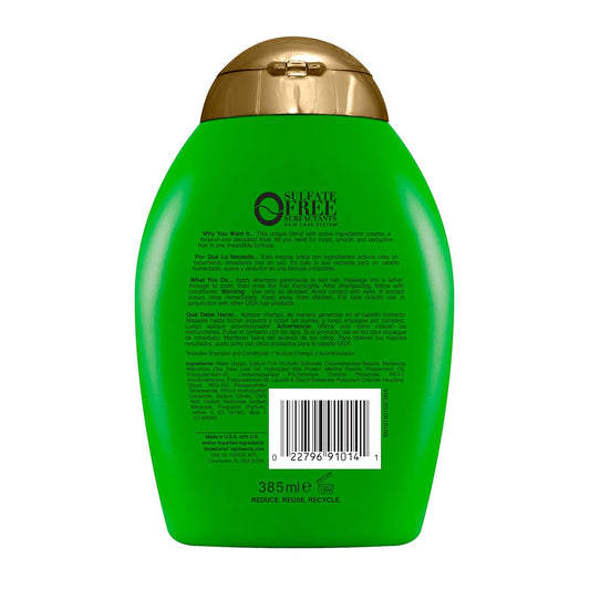 Ogx Nourishing & Invigorating Shampoo With Tea Tree Oil, Peppermint Oil & Milk Proteins - Hydrating For Scalp, Paraben-Free & Sulfate-Free, 13 Fl Oz