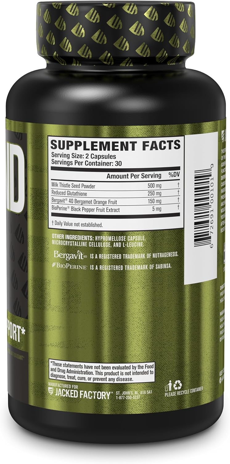 Defend-XT Liver & Organ Cycle Support - Heart Health & Cholesterol Support w/ Bergavit 40, Milk Thistle, Reduced Gluathione - Powerful Antioxidant, PCT, Cardio & Detox Supplement - 60 Veg Pills : Health & Household
