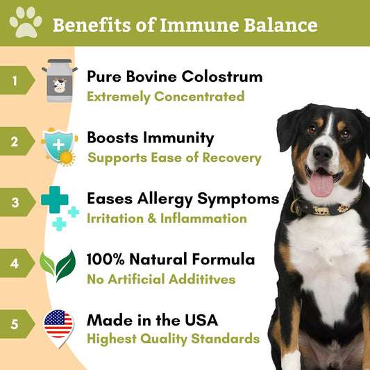 Wholistic Pet Organics: Bovine Colostrum for Dogs and Cats - 1 oz - Organic Dog Immune Support Supplement for Allergy and Itch Relief - Colostrum Powder for Pets - Allergy Medication for Cats & Dogs