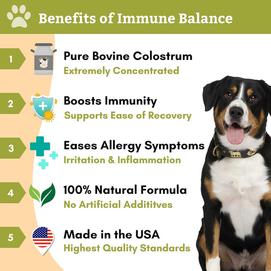 Wholistic Pet Organics: Bovine Colostrum for Dogs and Cats - 2 oz - Organic Dog Immune Support Supplement for Allergy and Itch Relief - Colostrum Powder for Pets - Allergy Medication for Cats & Dogs