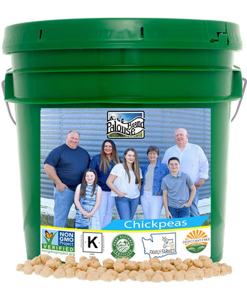 Chickpeas | 25 LBS | Emergency Food Storage Bucket | Non-GMO | Grown on Our Family Farm | Bulk
