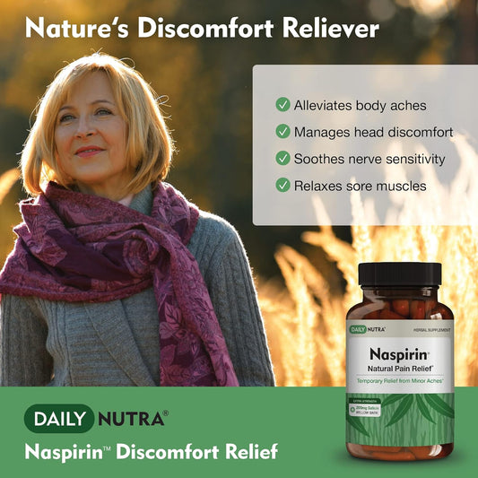 Daily Nutra Naspirin Willow Bark Formula - Natural Relief for The Head