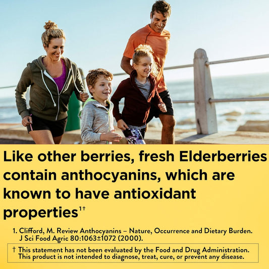 Nature Made Elderberry 400 Mg Extract With Vitamin C And Zinc, Dietary Supplement For Immune Support, 60 Capsules, 60 Day Supply
