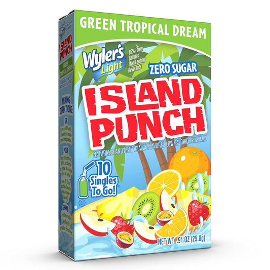 Wyler'S Light Island Punch, Green Tropical Dream, 10 Ct (Pack - 12)